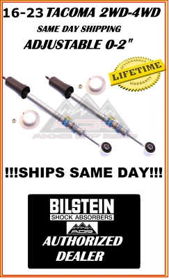 Amortiguadores delanteros ajustables Bilstein 5100 para Toyota Tacoma 16-23 2x4 4x4 Foto 1 de 4
