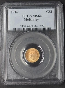 1916 McKinley Gold Dollar PCGS MS64 - COINGIANTS - - Picture 1 of 2