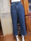 "Jones Jeans" Washable Cot/Span Dark Blue Denim Crop Jeans-Sz 12(32"W X 21.5"L)