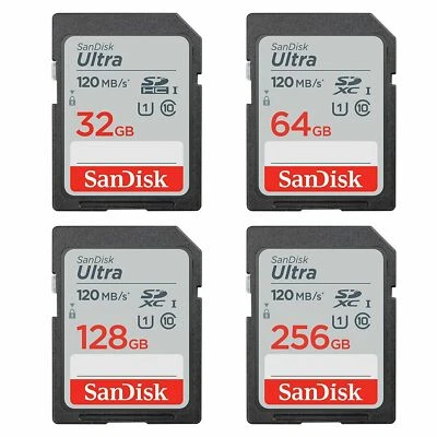 SanDisk Ultra 32GB/64GB/128GB/256GB UHS-I SDXC Class 10 Memory Card 120MB/s -UK - Image 1 of 4
