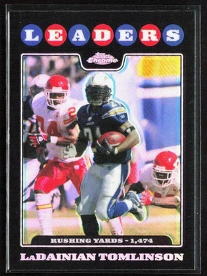 Tarjeta refractora 2008 Topps cromada Ladainian Tomlinson Leaders #TC124 cargadores cantidad Foto 1 de 2