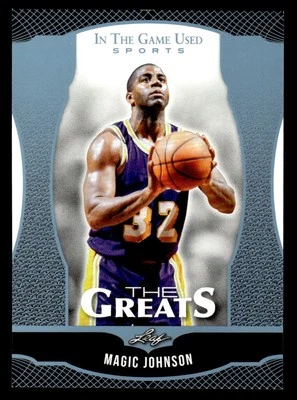 Tarjeta Magic Johnson 2024 Leaf In The Game usada The Greats Platinum #TG-21 Foto 1 de 2
