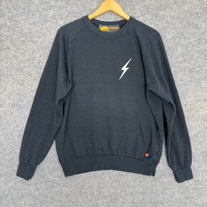 Aviator Nation Bolt Sweatshirt Adult Large Lightning Fleece Dark Gray Sweater - Picture 1 of 12