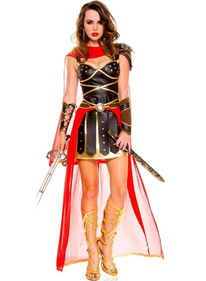 sexy MUSIC LEG roman DARK greek WARRIOR gladiator XENA princess SPARTAN costume - Image 1 of 1