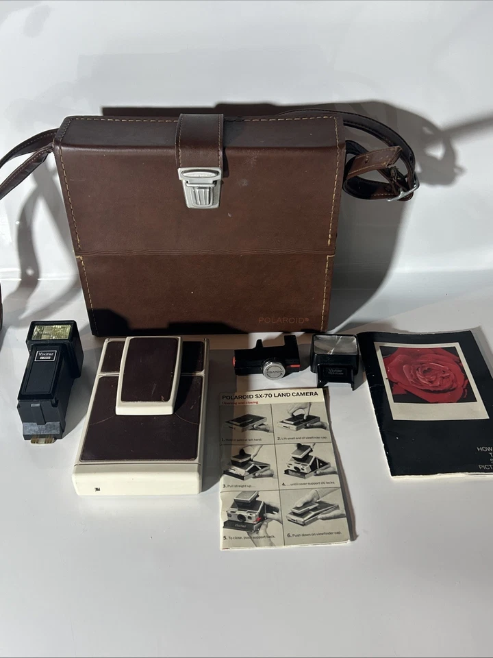 Vintage Polaroid SX-70 Kamera Alpha 1 Classic analoge Sofortbildkamera mit Tasche ungetestet - Bild 1 von 4