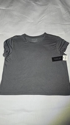 Camiseta mujer Rachel Zoe Tencel mezcla manga corta en gris. Talla XL NUEVO CON ETIQUETAS Foto 1 de 4