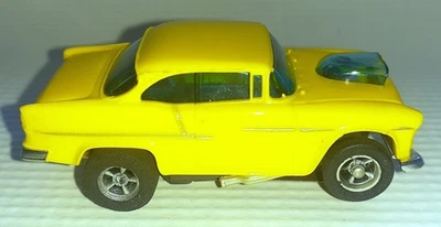 Vintage Aurora AFX 55 Chevy Belair Slot Car Yellow Ho Scale Runs!!! - image 1 of 4
