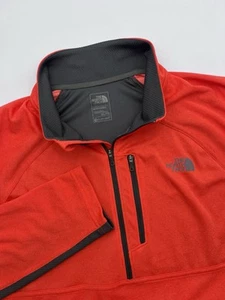 The North Face Mens Red XL Ambition 1/4 Zip Pullover Jacket Lightweight Flashdry - Picture 1 of 12