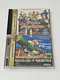 Lot of 2 Virtua Fighter 1 ＆ 2  Sega Saturn from Japan