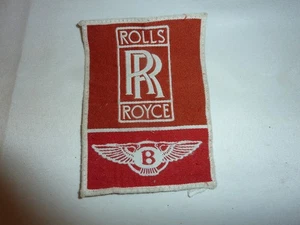 Rare Vintage Rolls Royce Bentley Patch (from Overalls) 4.5" Sew On - Picture 1 of 3