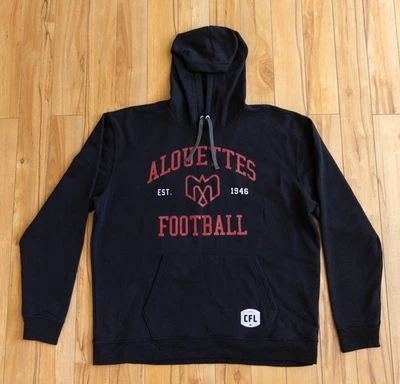 Sudadera con Capucha CFL Montreal Alouettes - Negra XL - 100% Algodón - Excelente Foto 1 de 2