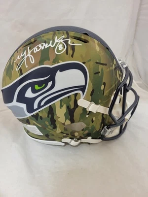 MATT HASSELBECK FIRMADO SEATTLE SEAHAWKS F/S CAMUFLAJE VELOCIDAD AUTÉNTICO CASCO BAJO Foto 1 de 4
