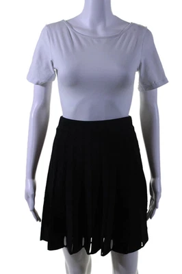 Falda Alice + Olivia Mujer Cintura Elástica Corte Línea A Negra Talla XS Foto 1 de 4