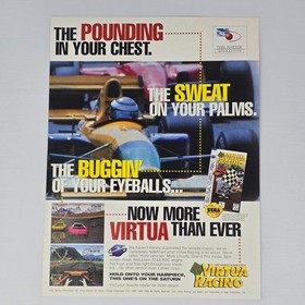Virtua Racing VR Sega Saturn Sweat Print Ad/Poster