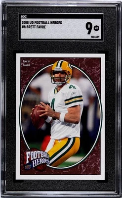 2008 Upper Deck Football Heroes Brett Favre #8 SGC 9 - Image 1 of 2