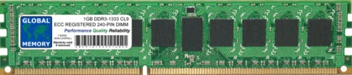 1GB DDR3 1333MHz PC3-10600 240-PIN ECC REGISTERED RDIMM SERVER/WORKSTATION RAM - Image 1 of 1