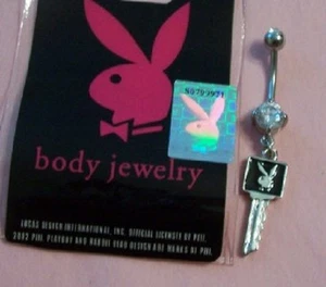 Original Playboy " Key to the Mansion" Belly Ring 14g, ... Collectable - Picture 1 of 5
