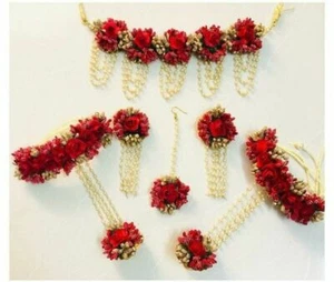 Floral Handarbeit Designer Blumen Schmuck Set für Braut - Bild 1 von 1