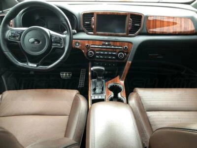 INTERIOR WOOD DASH TRIM KIT SET FITS KIA SPORTAGE LX EX SX SXL 2017 2018 2019 - Image 1 of 4