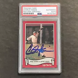1988 Pacific Baseball #41 Eight Men Out Card Charlie Sheen Signed PSA/DNA Auto - Picture 1 of 2