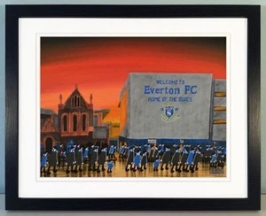 JACK KAVANAGH "GOODISON PARK" EVERTON FRAMED PRINT - Picture 1 of 5