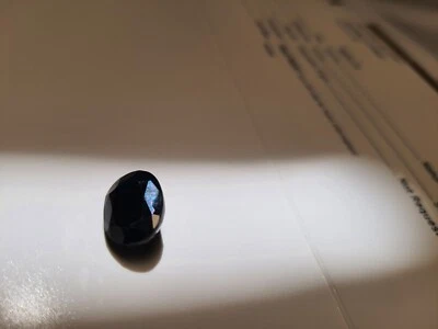8.59ct GIA certifiedREAL Natural Deep Blue Sapphire heated Dark Blue Black. - Image 1 of 4