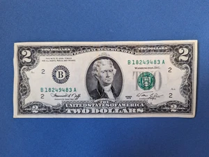 Billete de dos dólares 1976 de la Reserva Federal de Estados Unidos - Imagen 1 de 2
