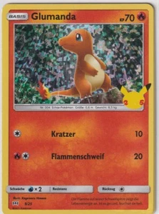 Pokemon Card McDonalds 25 Anniversary Mc Donalds No. 9/25 Charmander Holo German - Picture 1 of 1