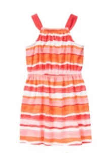 NWT Gymboree DESERT DREAMS Coral Dip-Dye Striped Sundress Dress Girl 4 6 8 10 - Picture 1 of 1