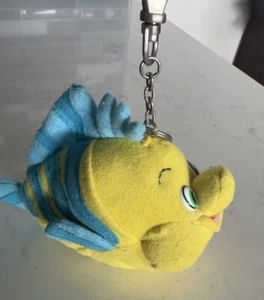 Llavero vintage de Disney The Little Mermaid Flounder Beanie Pal - Imagen 1 de 10