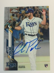 2020 Topps Chrome Colin Poche RC Rays #RA-CPO On-Card AUTO Autograph