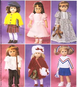 PATRÓN para Ropa de Muñeca 18 in McCalls 3900 noche animadora sombrero años 70 hippie - Imagen 1 de 4