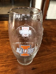 University of Illinois Fighting Illini Football Shape Glass 23 Ounce - Picture 1 of 6