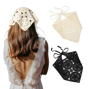 Black Hair Scarf Bandanas for Women Khaki Bandana Headband for Womens Headban... - Picture 1 of 8