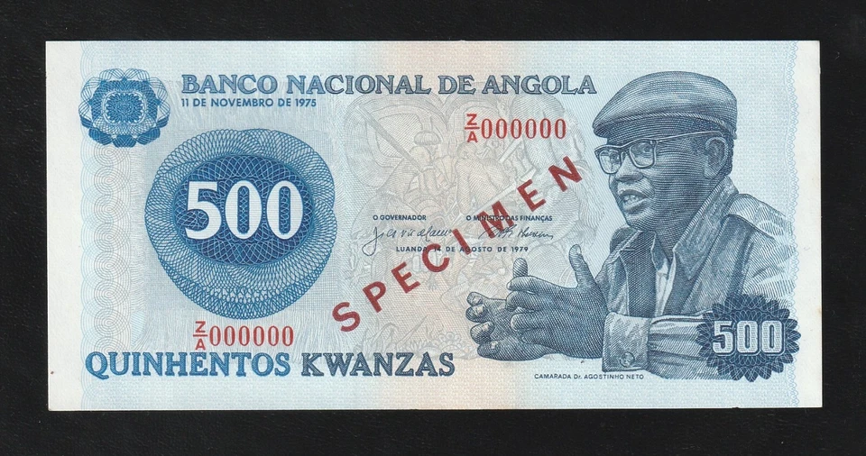 🇦🇴 ANGOLA 500 KWANZAS 1975 * SPECIMEN * GEM UNC * - Image 1 of 2