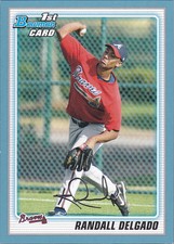  2010 Bowman Prospects Blue #BP59 Randall Delgado 361/520 Atlanta Braves