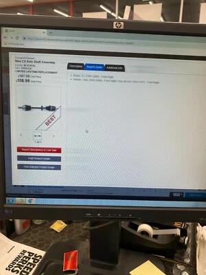 GSP NCV36516 CV Conjunto Eje HONDA CIVIC 1992-2000,DEL SOL 1993-97 DELANTERO DERECHO  Foto 1 de 2