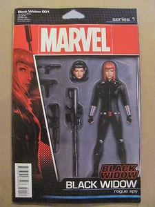 Black Widow #1 Marvel Comics 2016 Series Action Figure Variant 9.6 Near Mint+ - Foto 1 di 3