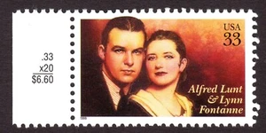 Scott #3287 Alfred Lunt & Lynn Fontanne Single Stamp - MNH - Picture 1 of 1
