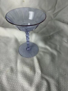 ONE Moser Alexandrite Crystal Champagne Glass Lavender Art Deco - Picture 1 of 9