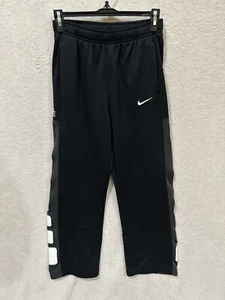 Nike Elite Boys Size XL Therma-Fit Athletic Pants Black Open Leg Track Run - Picture 1 of 12