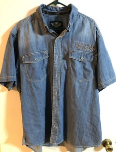 2013 Original Harley Davidson Denim Shirt 2XL - 110 Jahre großartige Motorräder - Bild 1 von 8