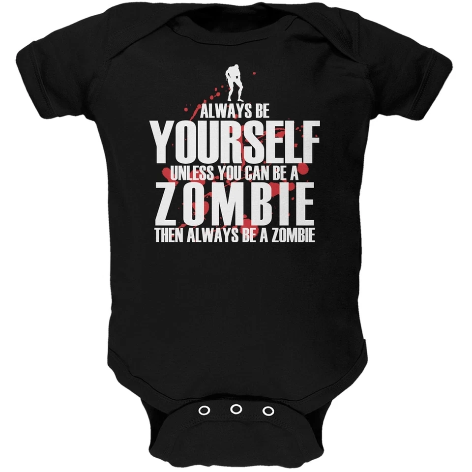 Always Be Yourself Zombie Black Soft Infant One Piece - Image 1 of 1