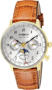 ZEPPELIN Zeppelin 7039-1 HINDENBURG Moon Phase Watch Men's Watch - Picture 1 of 4