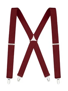 Buyless Fashion Suspenders for Men 48" Elastic Adjustable Straps 1 1/4" X Back - Picture 1 of 119