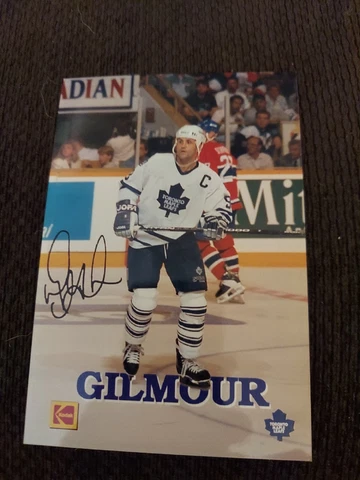 Doug Gilmour Toronto Maple Leafs  Team Issue Kodak Shot With Facsimile Autograph Cover