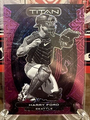 2023 Panini Chronicles Titan Purple Mojo Prizm /50 Harry Ford #10 - Image 1 of 2