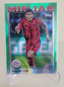 2024-25 TOPPS UEFA CLUB COMPETITIONS MINJAE KIM GREEN FLOWFRACTOR #55 - Picture 1 of 2