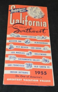 1955 Happiness Tours California e il grande Southwest Brochure (3,B5) - Foto 1 di 3