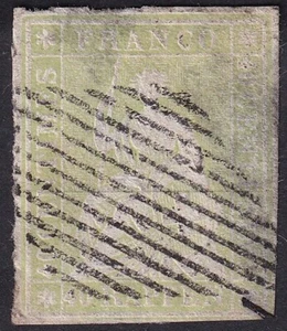 Schweiz 40 Rp. blassgelbgrün Mi.Nr. 17 Ia gestempelt Mi.Wert 1100 € (641) - Picture 1 of 2